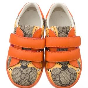 Gucci toddler Kids Vibrant Orange Sneakers